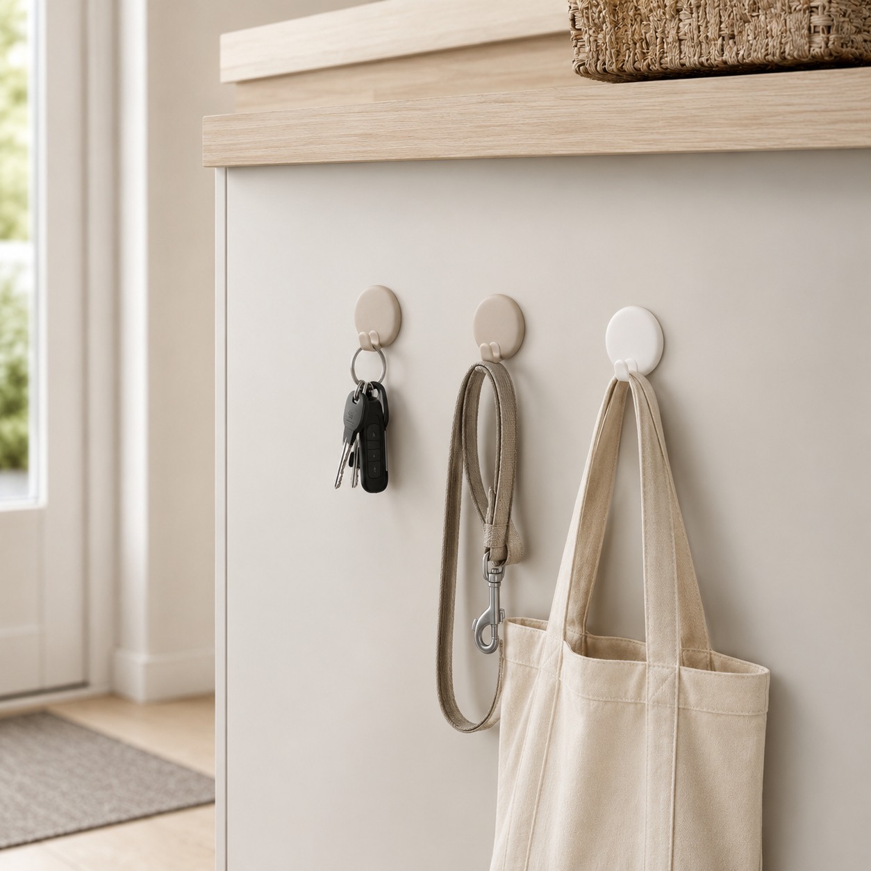 Self-Adhesive Round Wall Hooks