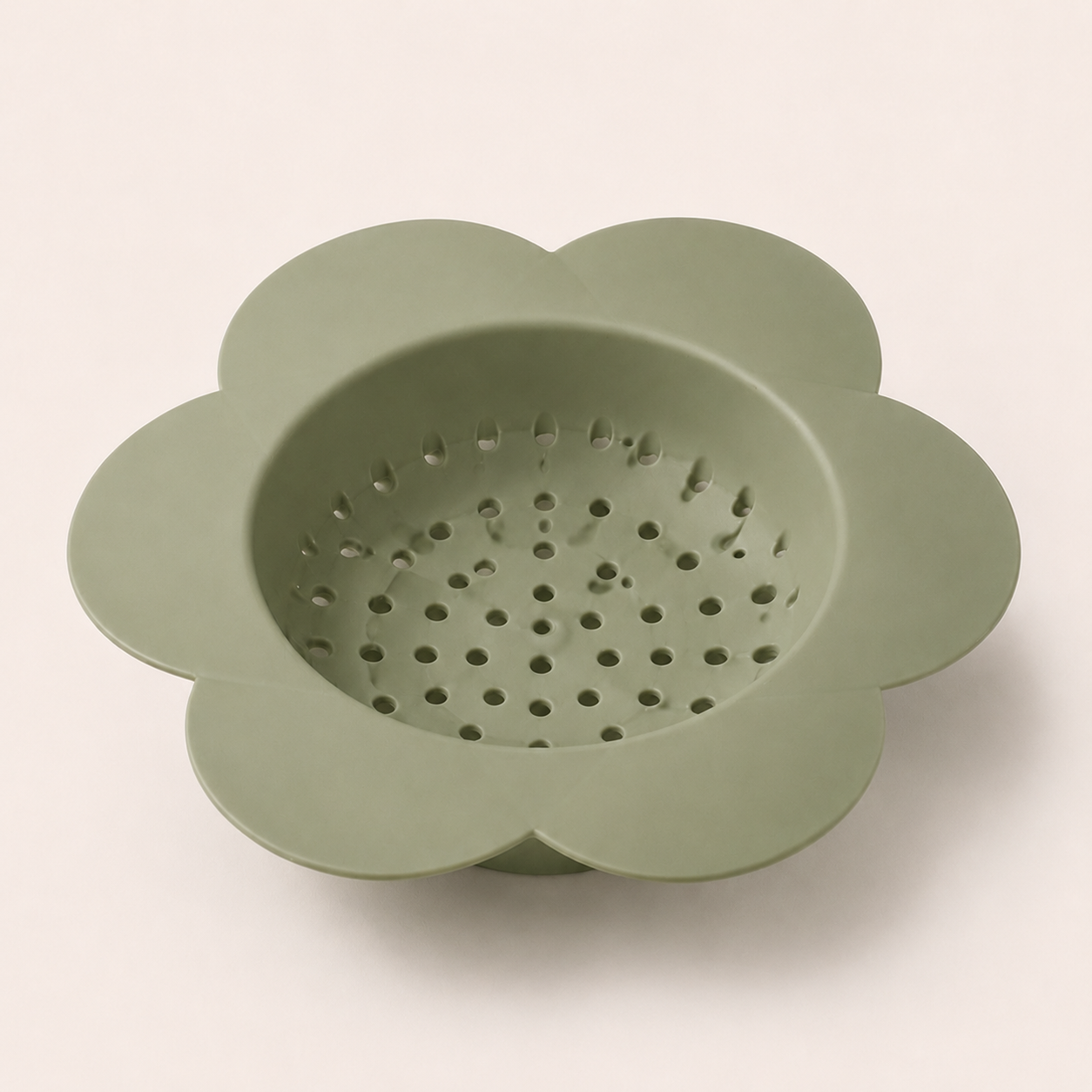 Flower-Shaped Silicone Sink Strainer Basket for Kitchen Drain, Food Scrap Catcher & Vegetable Rinse Colander