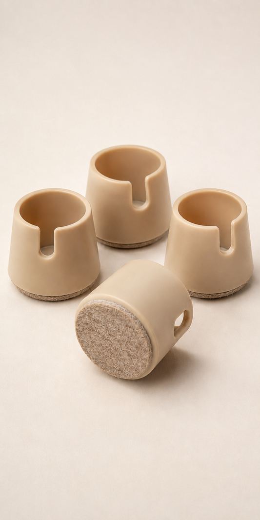 Silicone Chair Leg Floor Protectors – Stretch Fit Furniture Feet Caps with Felt Pads