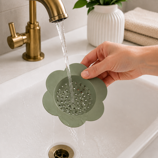 Flower-Shaped Silicone Sink Strainer Basket