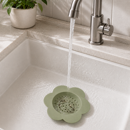 Flower-Shaped Silicone Sink Strainer Basket