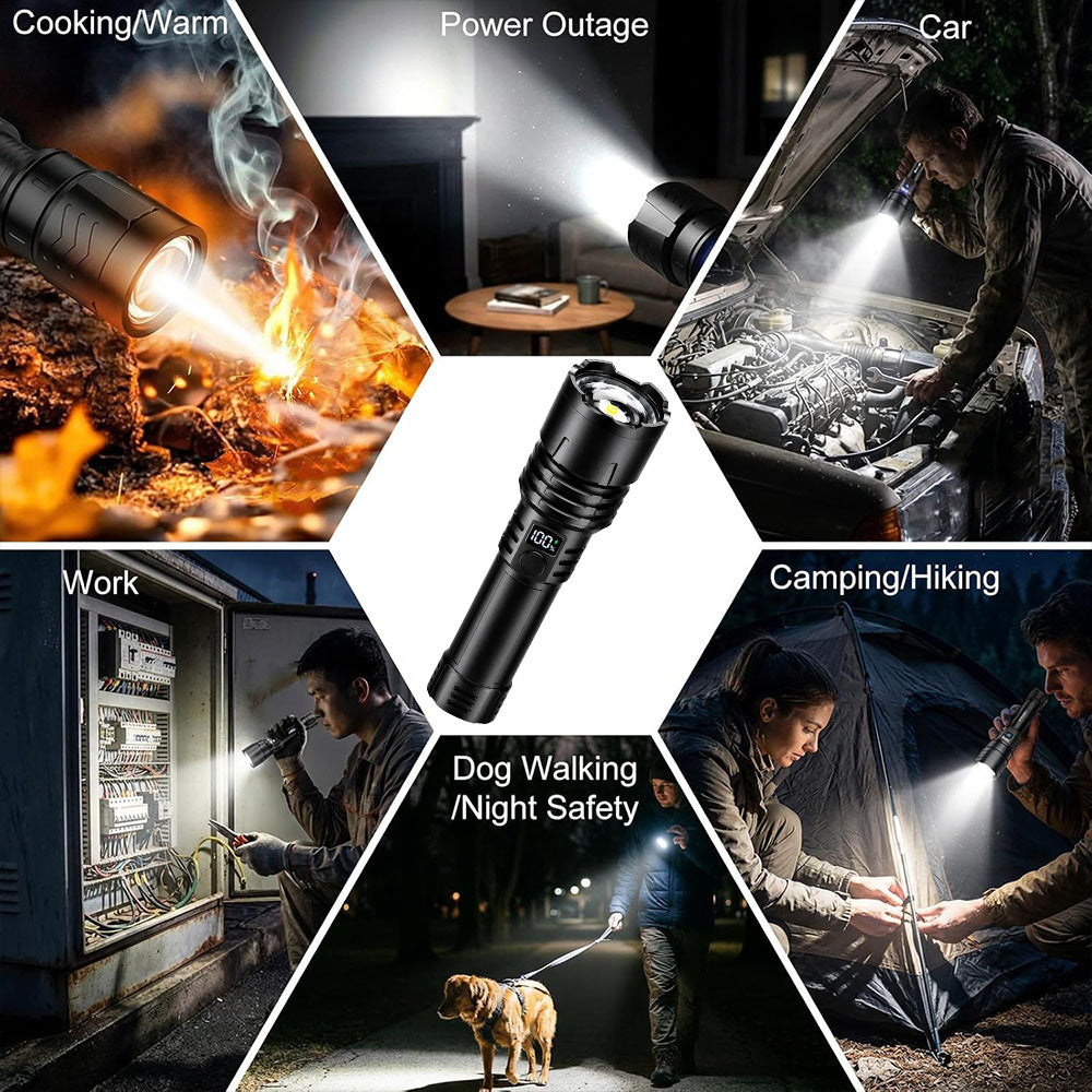 Billhol® 💥Super Bright Ultimate Tactical Survival Flashlight · 2M+ SOLD · 80X Brighter ·120H Runtime · Military COB LED Tech💥